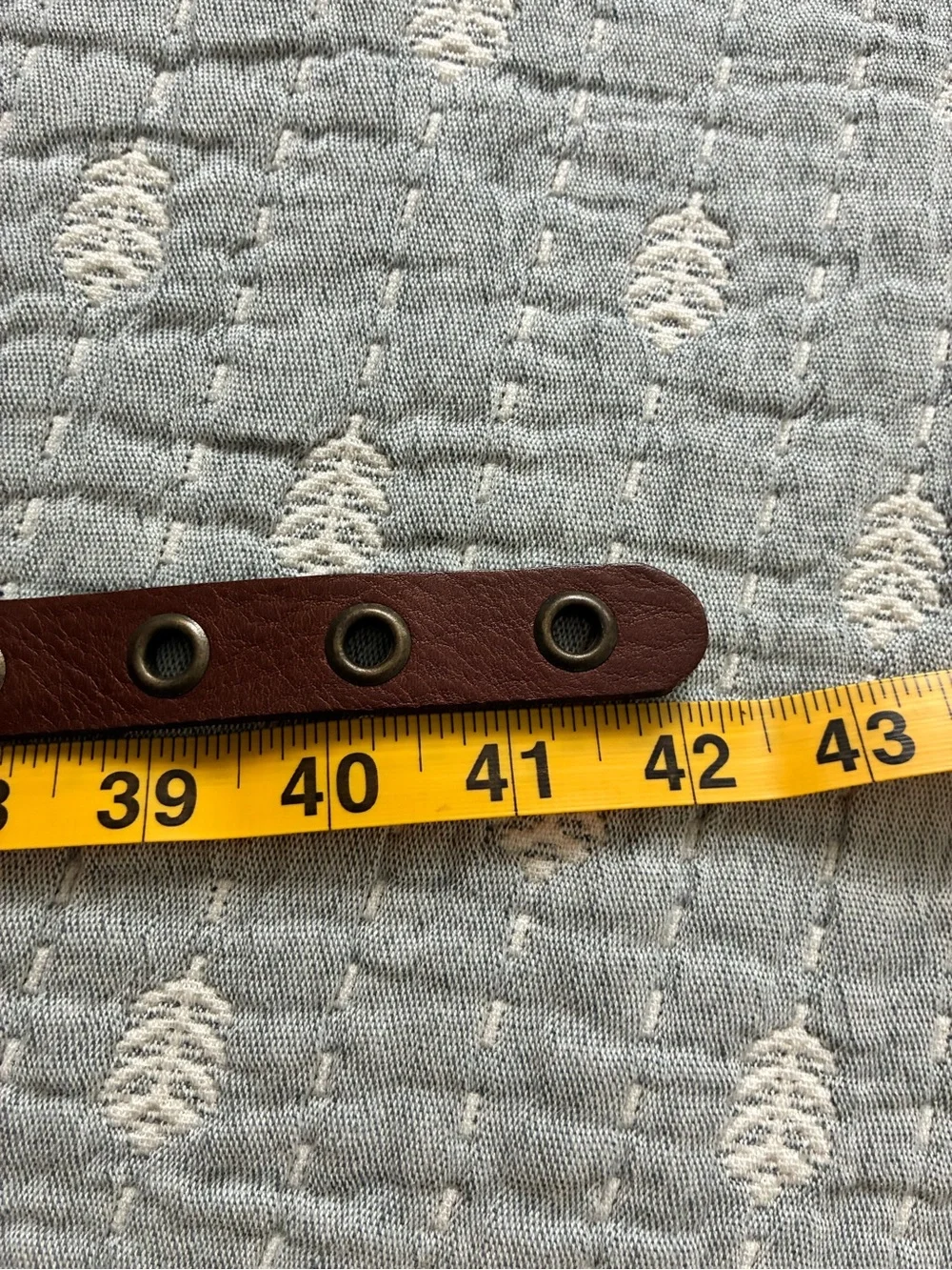Swedish Brown Leather Thin Full Grommet Belt - Picture 5 of 5